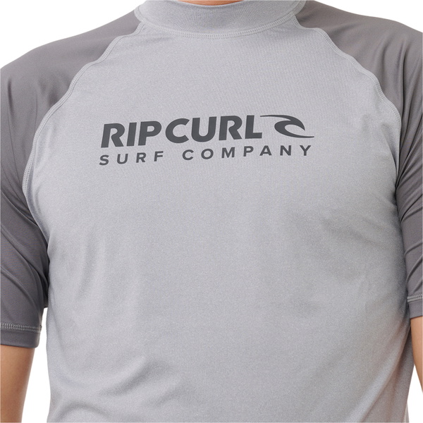 2026 Rip Curl Heren Shock UPF Kortmouwen Lycra Vest 16HMRV - Grey Marle